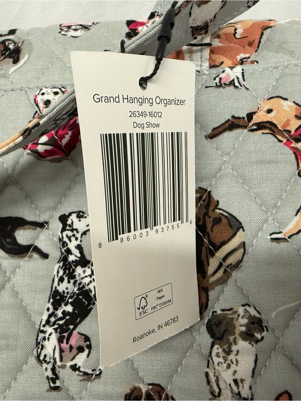 Vera Bradley DOG SHOW Grand Hanging Organizer Bag NWT - Picture 5 of 16